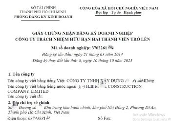 Thủ tục cập nhật địa chỉ công ty sau sáp nhập tại Bình Dương